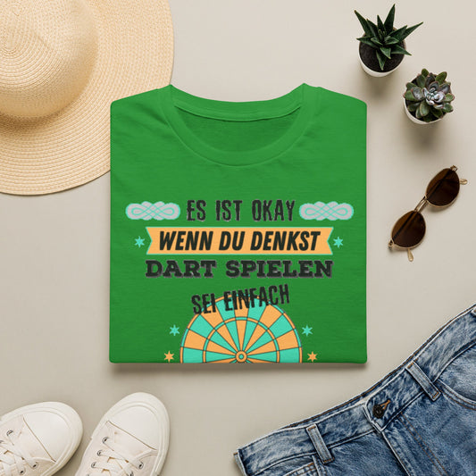 Dart Spieler T-Shirt – Lustiges deutsches Dart-Spruch Design