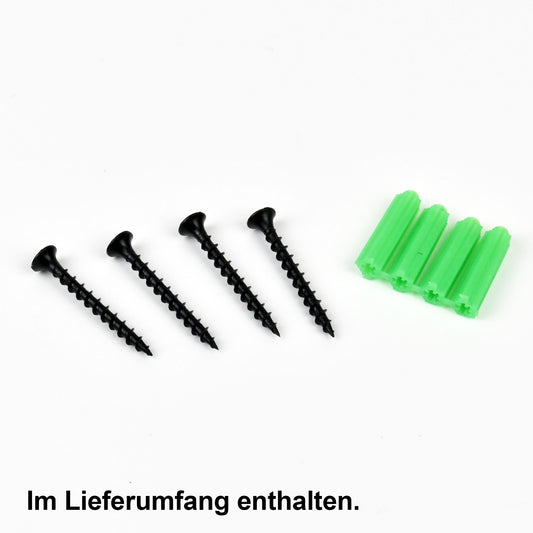 Billardqueue Wandhalter schwarz 2-tlg. für 6 Queues