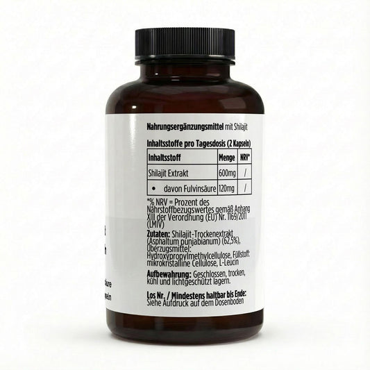 Shilajit (20% Fulvinsäure) - 90 vegane Kapseln