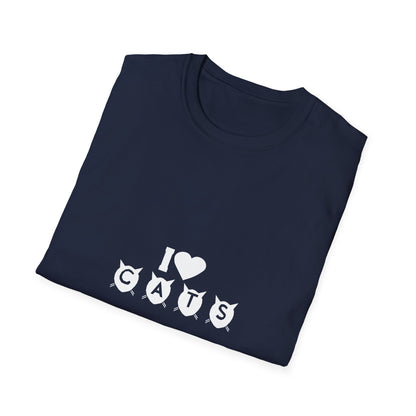 I  Cats T-Shirt – Cute Cat Silhouette Love Tee for Cat Lovers