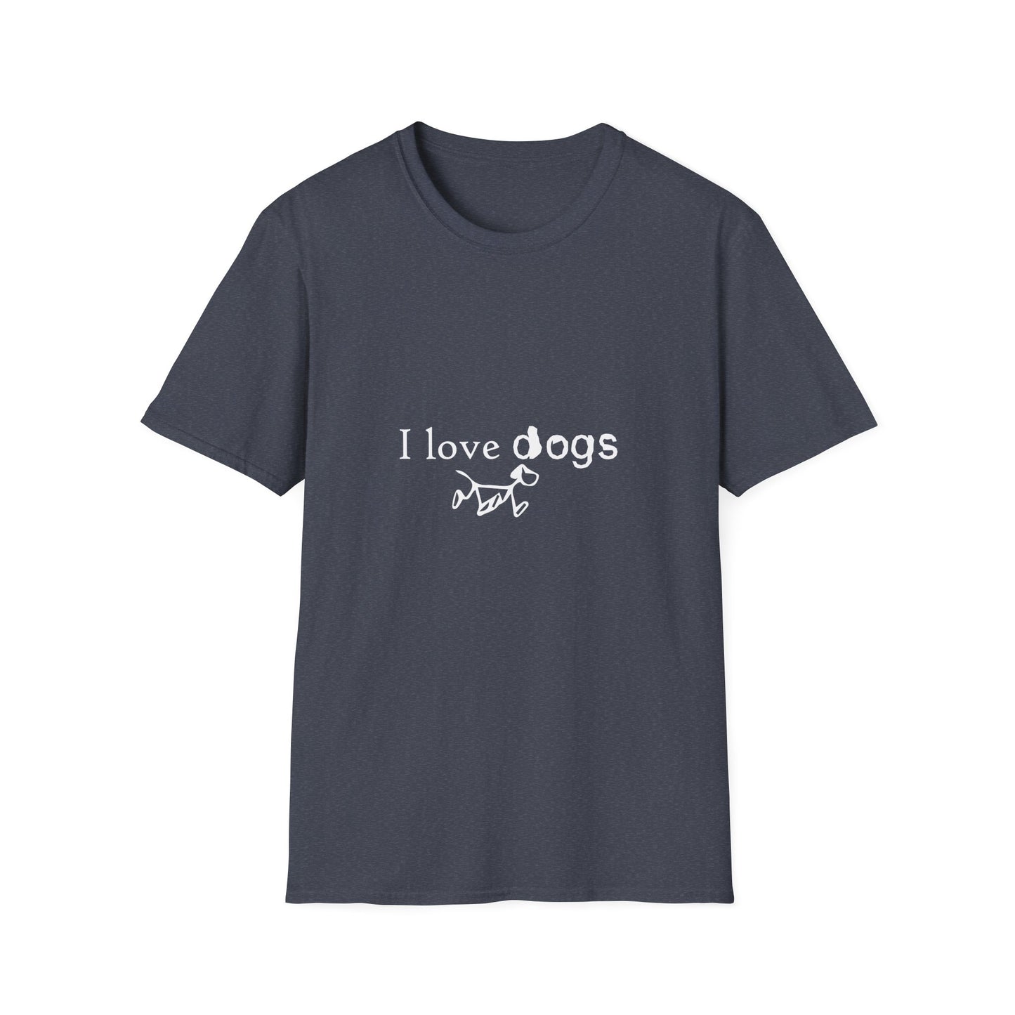 I Love Dogs T-Shirt – Cute Paw Print Graphic Tee for Dog Lovers