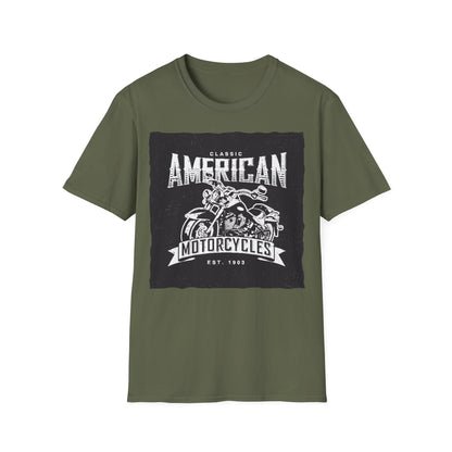 Classic American Motorcycles T-Shirt — Vintage Biker Graphic Tee