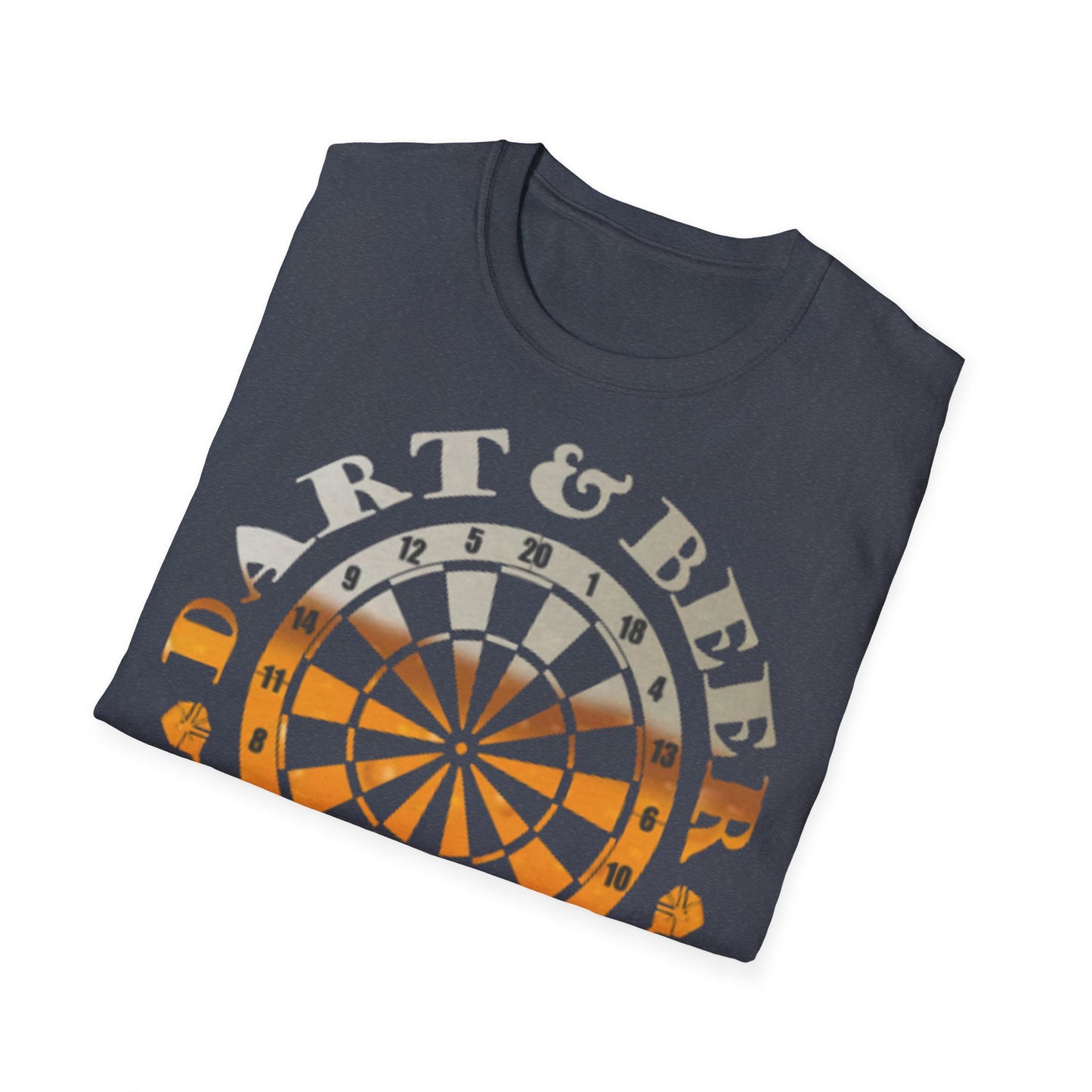 Dart & Beer Junkie T-Shirt — Retro Dartboard Pub Game Tee