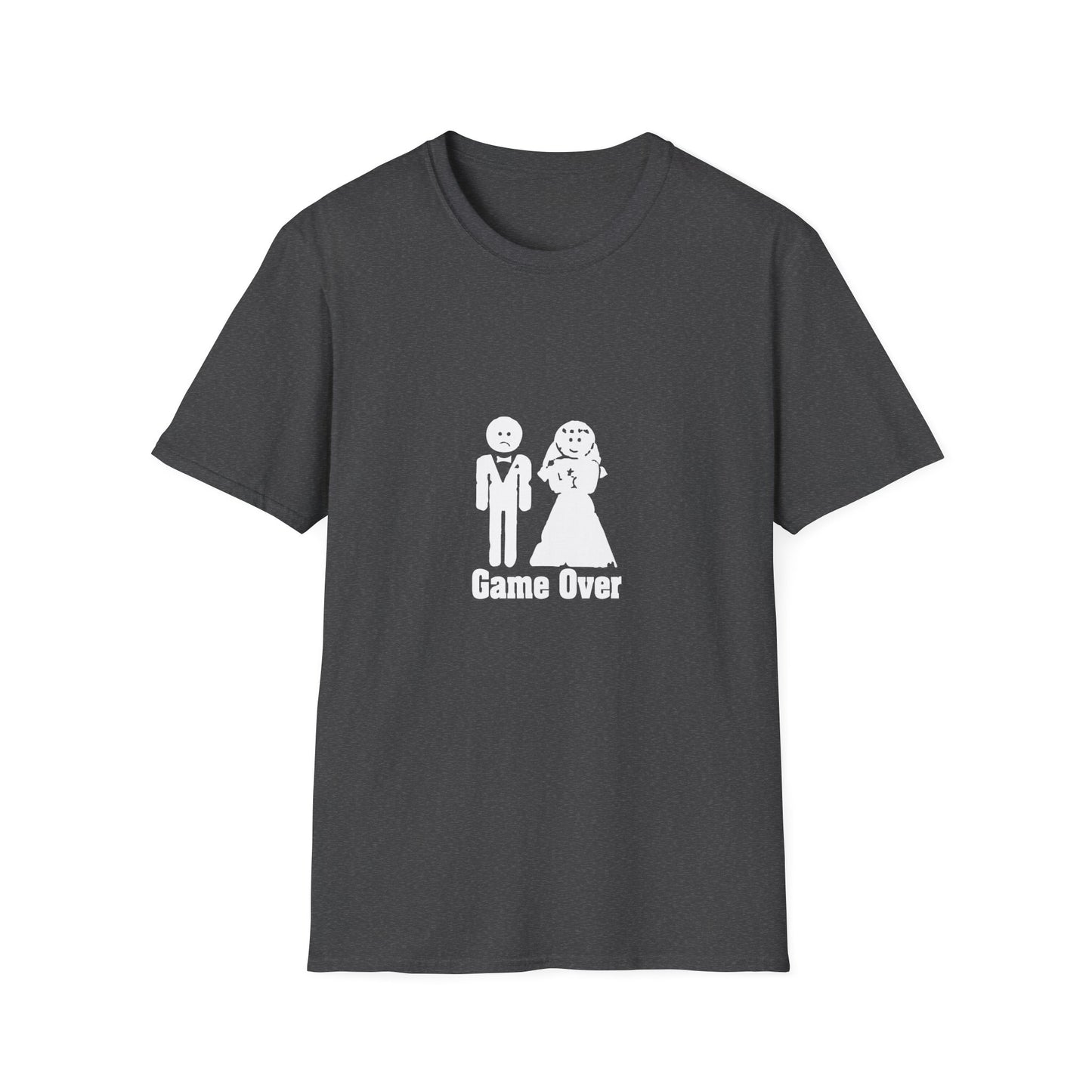 Game Over Wedding T‑Shirt — Funny Bride & Groom Engagement Shirt