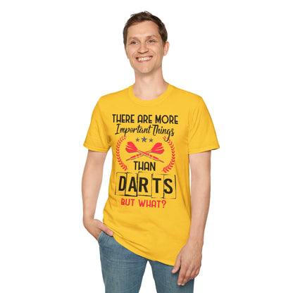 Darts T-Shirt — "There Are More Important Things Than Darts But What?"