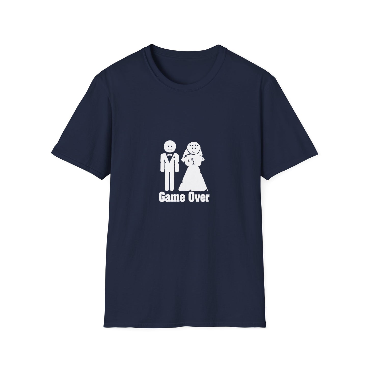 Game Over Wedding T‑Shirt — Funny Bride & Groom Engagement Shirt
