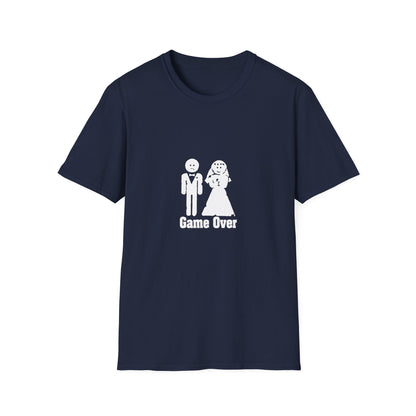Game Over Wedding T‑Shirt — Funny Bride & Groom Engagement Shirt