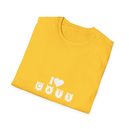 I  Cats T-Shirt – Cute Cat Silhouette Love Tee for Cat Lovers