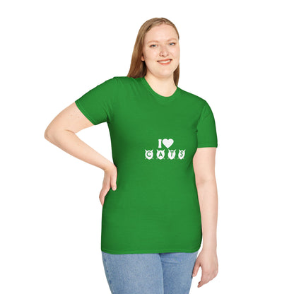 I  Cats T-Shirt – Cute Cat Silhouette Love Tee for Cat Lovers
