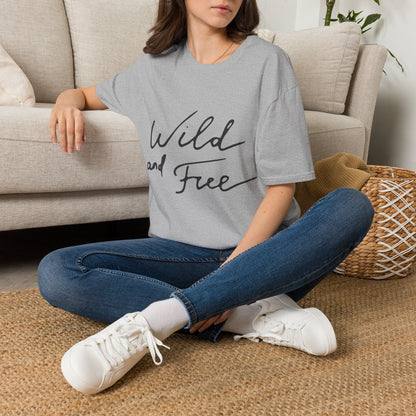 Wild and Free T-Shirt — Casual Script Tee for Adventurous Spirits