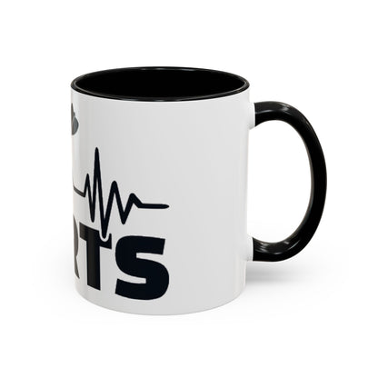 Darts Heartbeat Accent Coffee Mug — Darts Player Gift (310 ml)