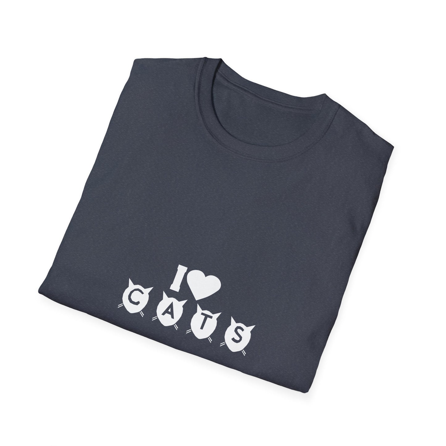 I  Cats T-Shirt – Cute Cat Silhouette Love Tee for Cat Lovers
