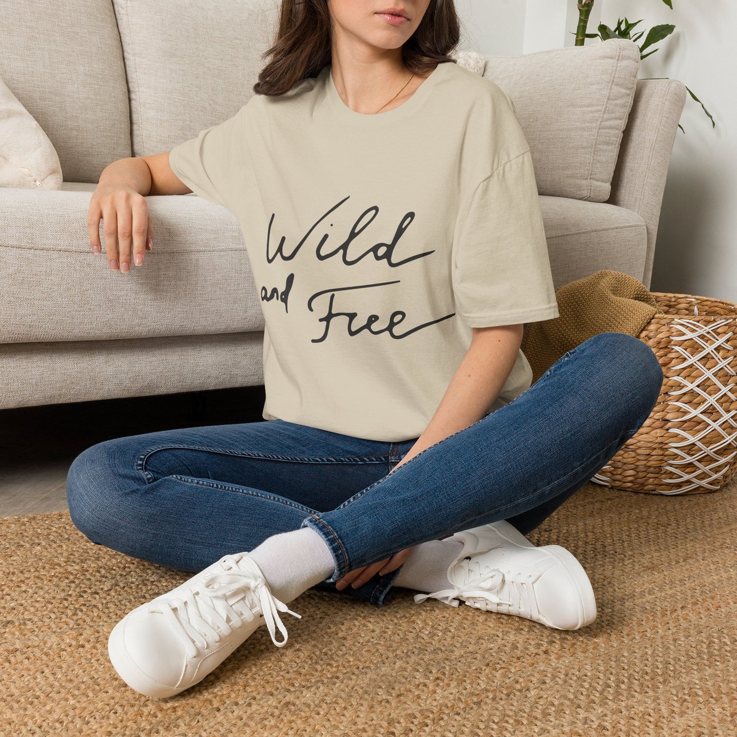 Wild and Free T-Shirt — Casual Script Tee for Adventurous Spirits