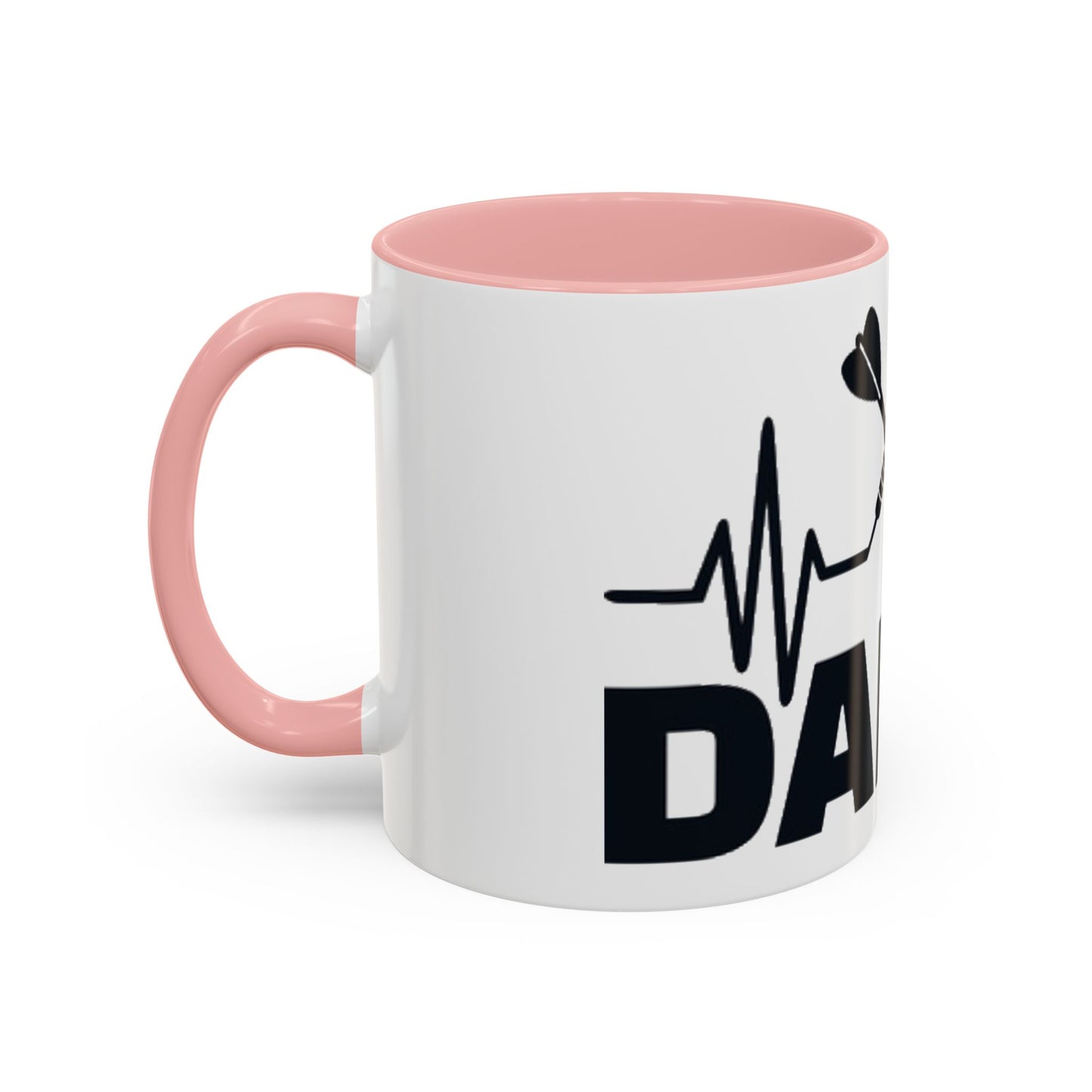 Darts Heartbeat Accent Coffee Mug — Darts Player Gift (310 ml)