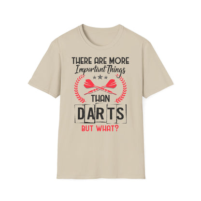 Darts T-Shirt — "There Are More Important Things Than Darts But What?"