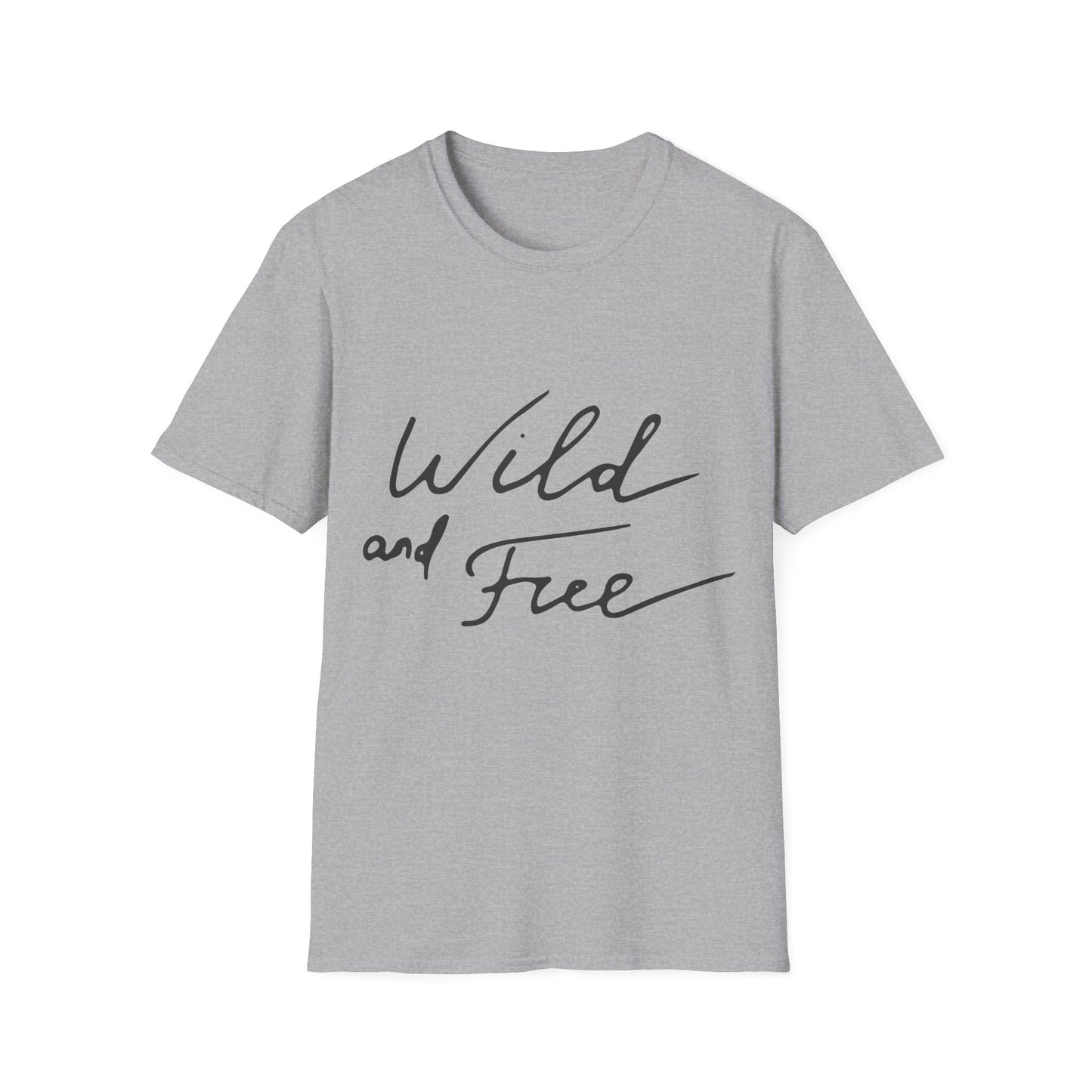 Wild and Free T-Shirt — Casual Script Tee for Adventurous Spirits