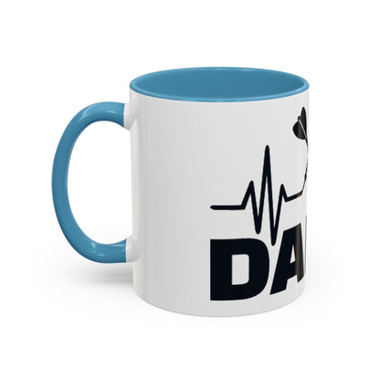Darts Heartbeat Accent Coffee Mug — Darts Player Gift (310 ml)