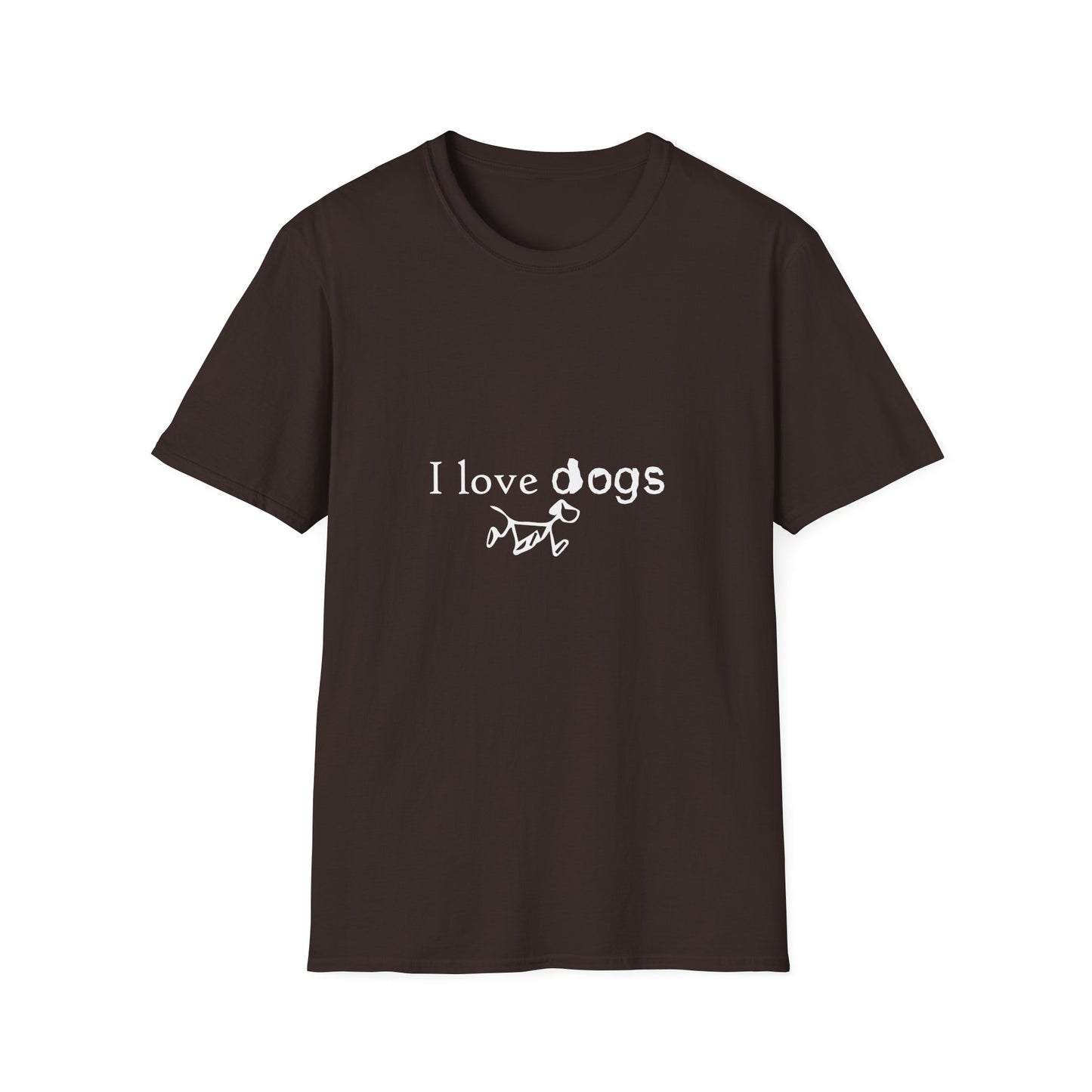 I Love Dogs T-Shirt – Cute Paw Print Graphic Tee for Dog Lovers