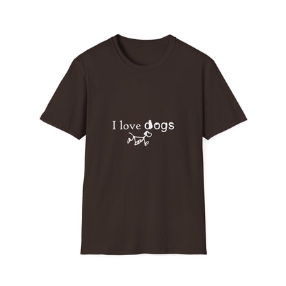 I Love Dogs T-Shirt – Cute Paw Print Graphic Tee for Dog Lovers