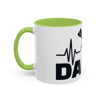 Darts Heartbeat Accent Coffee Mug — Darts Player Gift (310 ml)