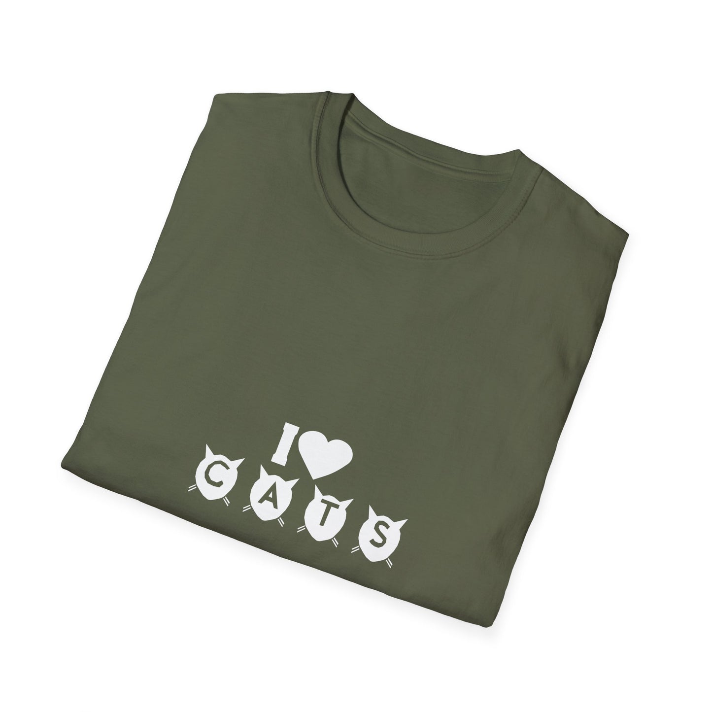 I  Cats T-Shirt – Cute Cat Silhouette Love Tee for Cat Lovers