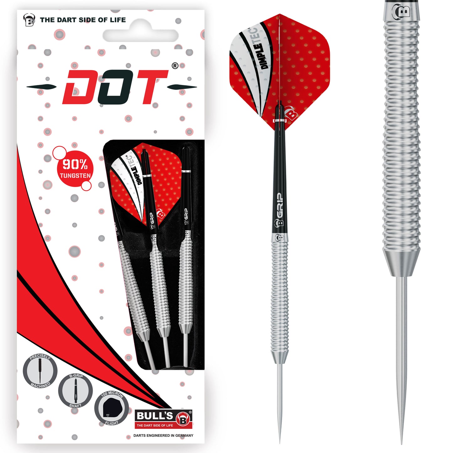 BULL'S Dot D2 90% Tungsten Steeldarts