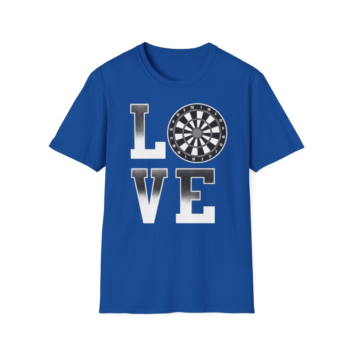 Darts Love T-Shirt — "LOVE" with Dartboard Graphic