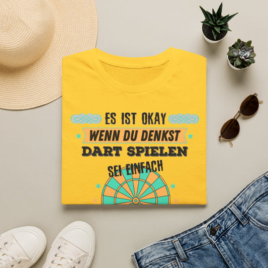 Dart Spieler T-Shirt – Lustiges deutsches Dart-Spruch Design