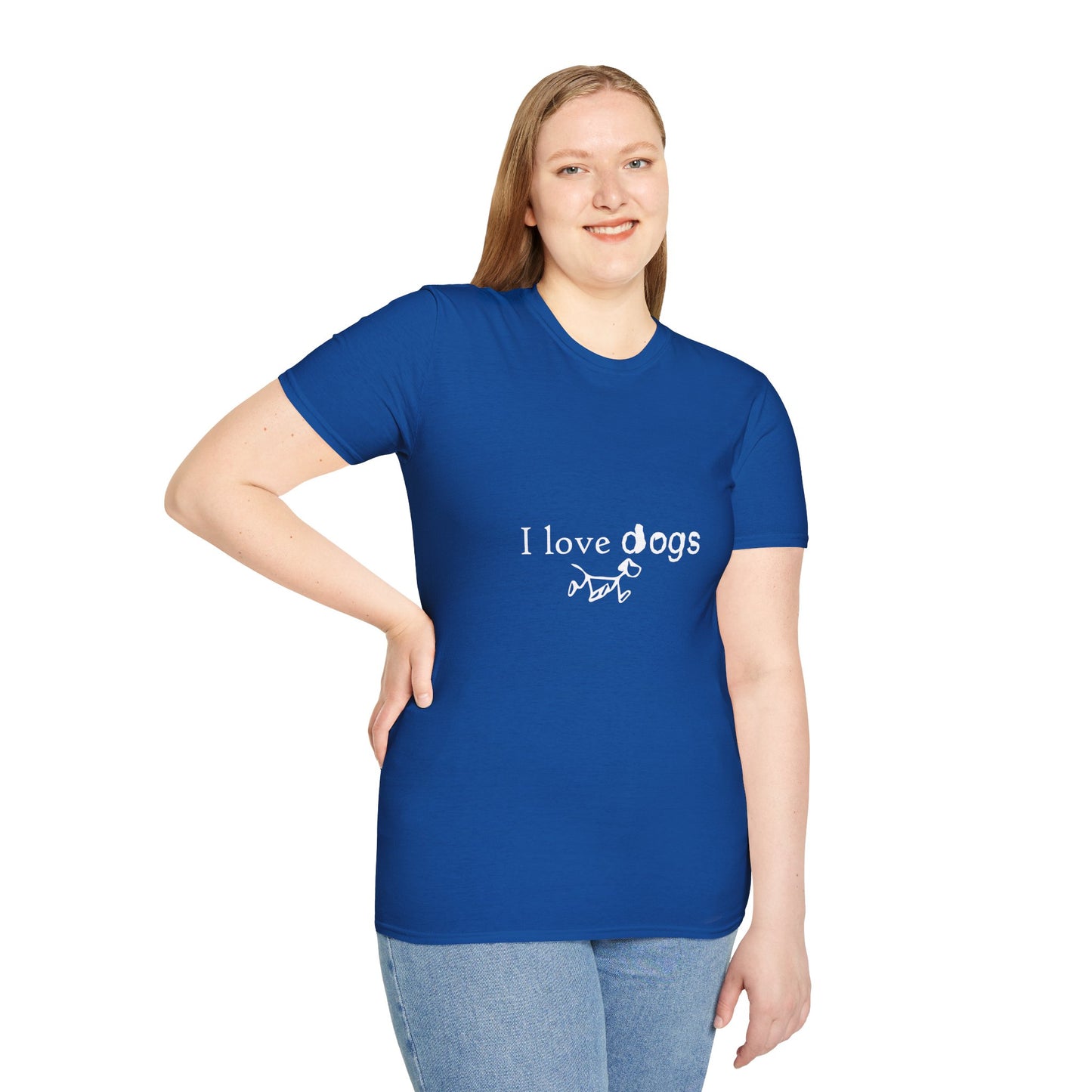 I Love Dogs T-Shirt – Cute Paw Print Graphic Tee for Dog Lovers