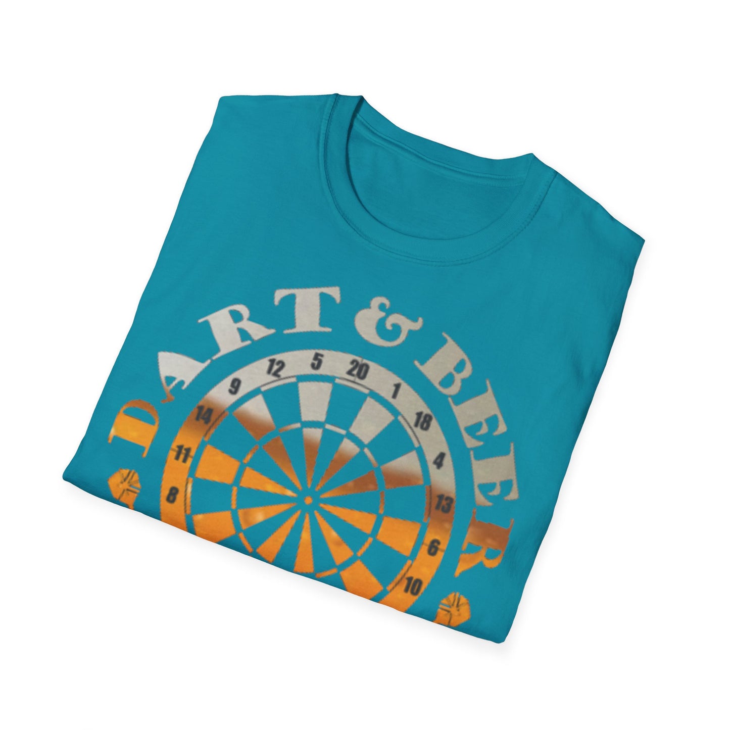 Dart & Beer Junkie T-Shirt — Retro Dartboard Pub Game Tee