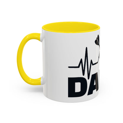 Darts Heartbeat Accent Coffee Mug — Darts Player Gift (310 ml)