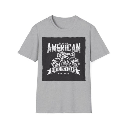 Classic American Motorcycles T-Shirt — Vintage Biker Graphic Tee