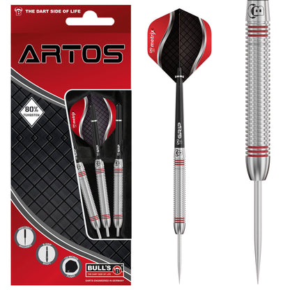 BULL'S Artos AR3 Red 80% Tungsten Steeldarts