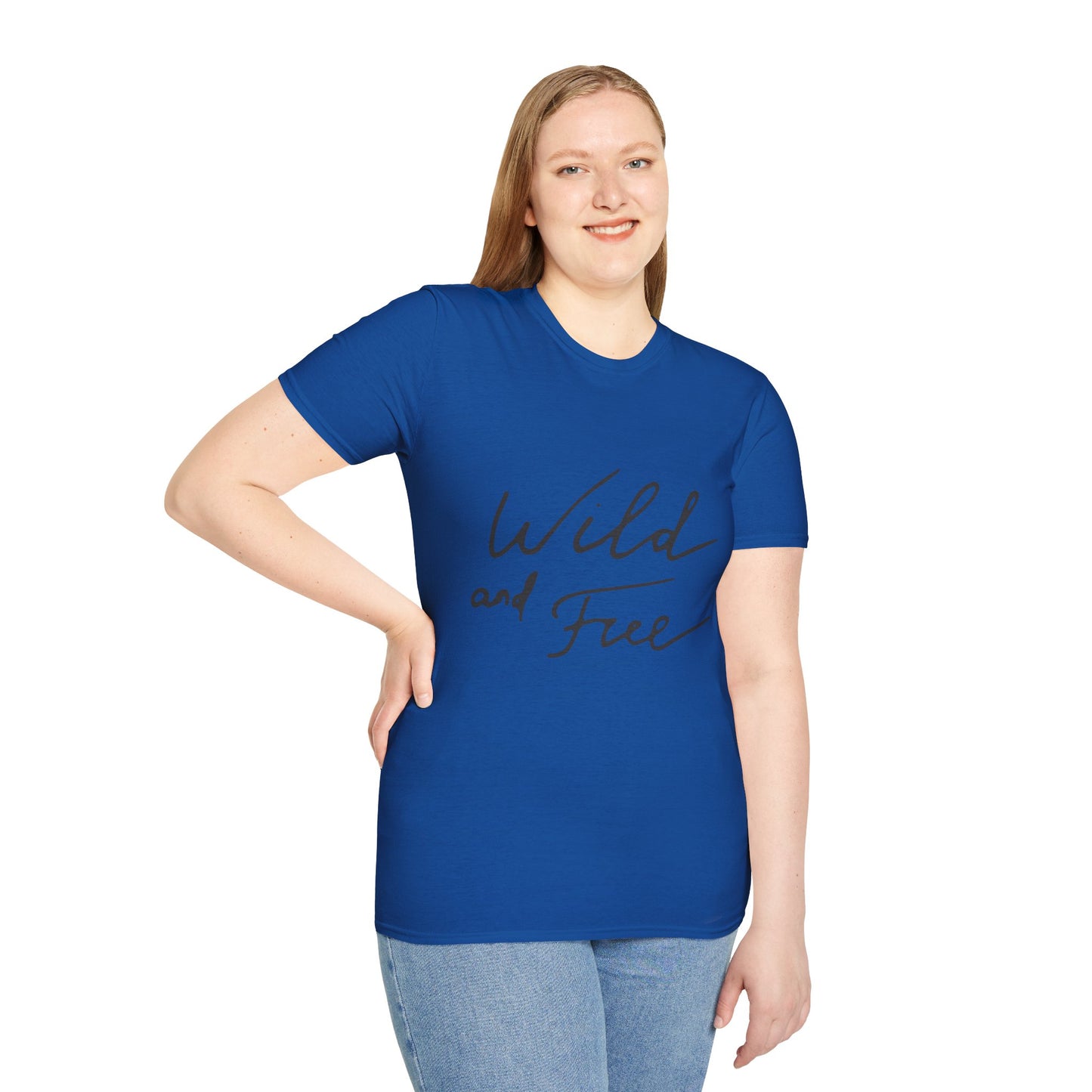 Wild and Free T-Shirt — Casual Script Tee for Adventurous Spirits
