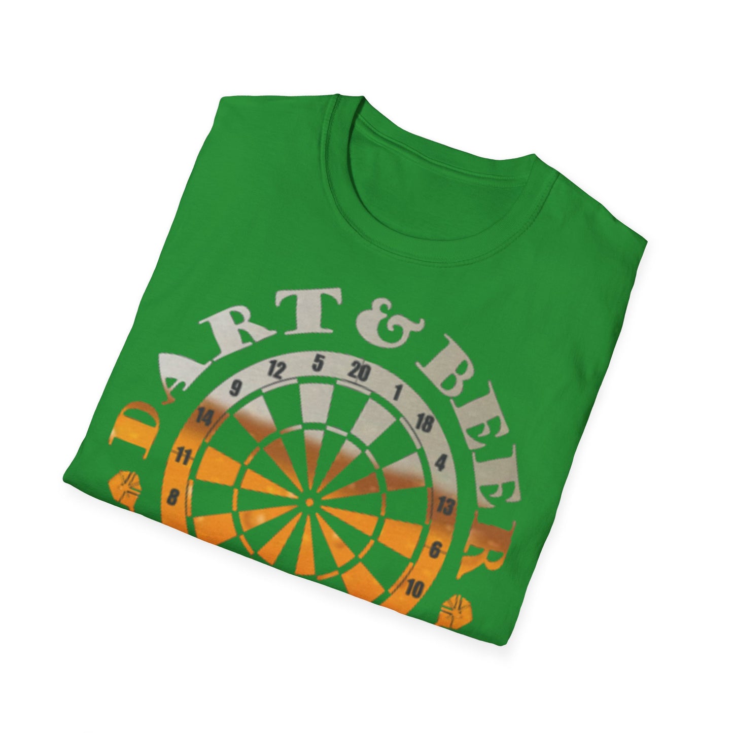 Dart & Beer Junkie T-Shirt — Retro Dartboard Pub Game Tee
