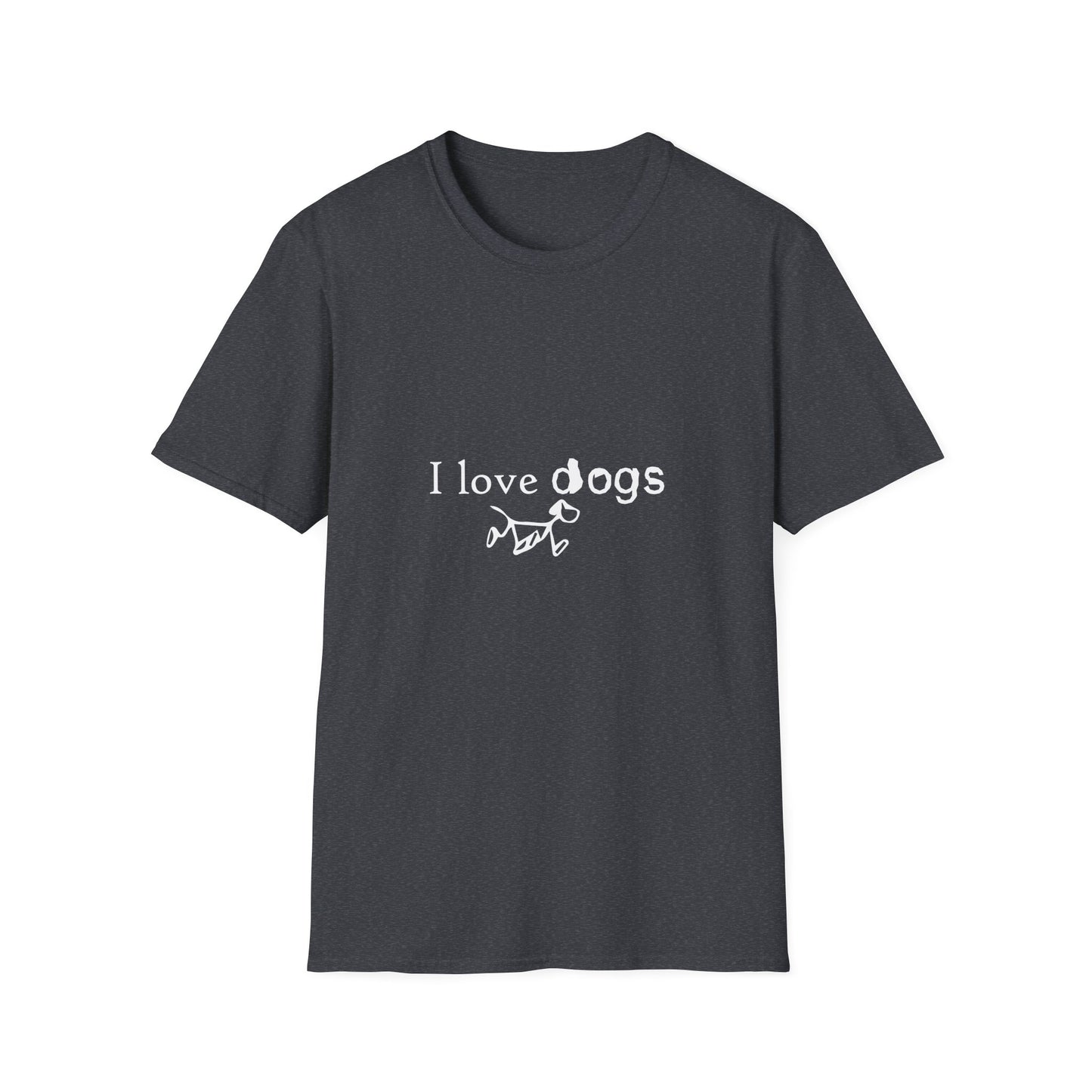 I Love Dogs T-Shirt – Cute Paw Print Graphic Tee for Dog Lovers