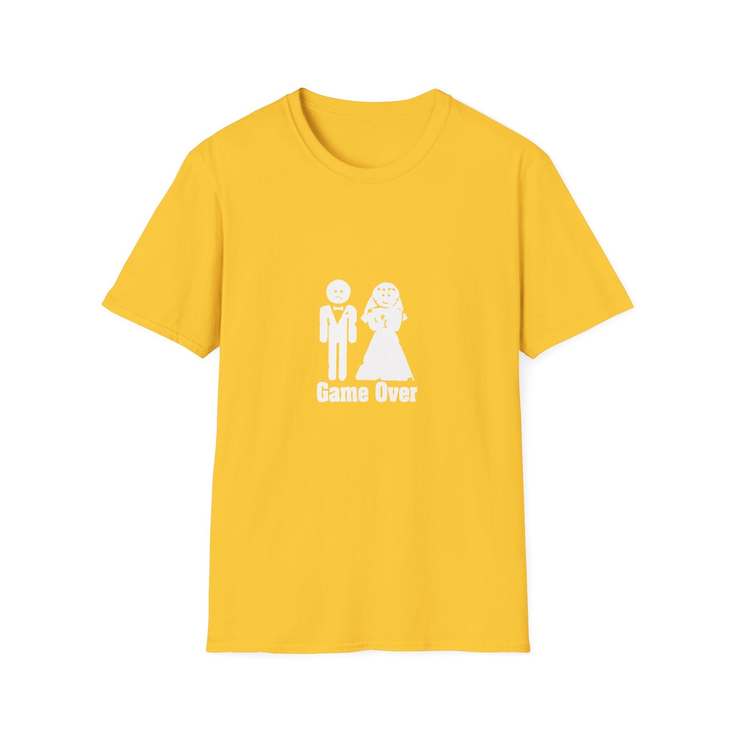 Game Over Wedding T‑Shirt — Funny Bride & Groom Engagement Shirt
