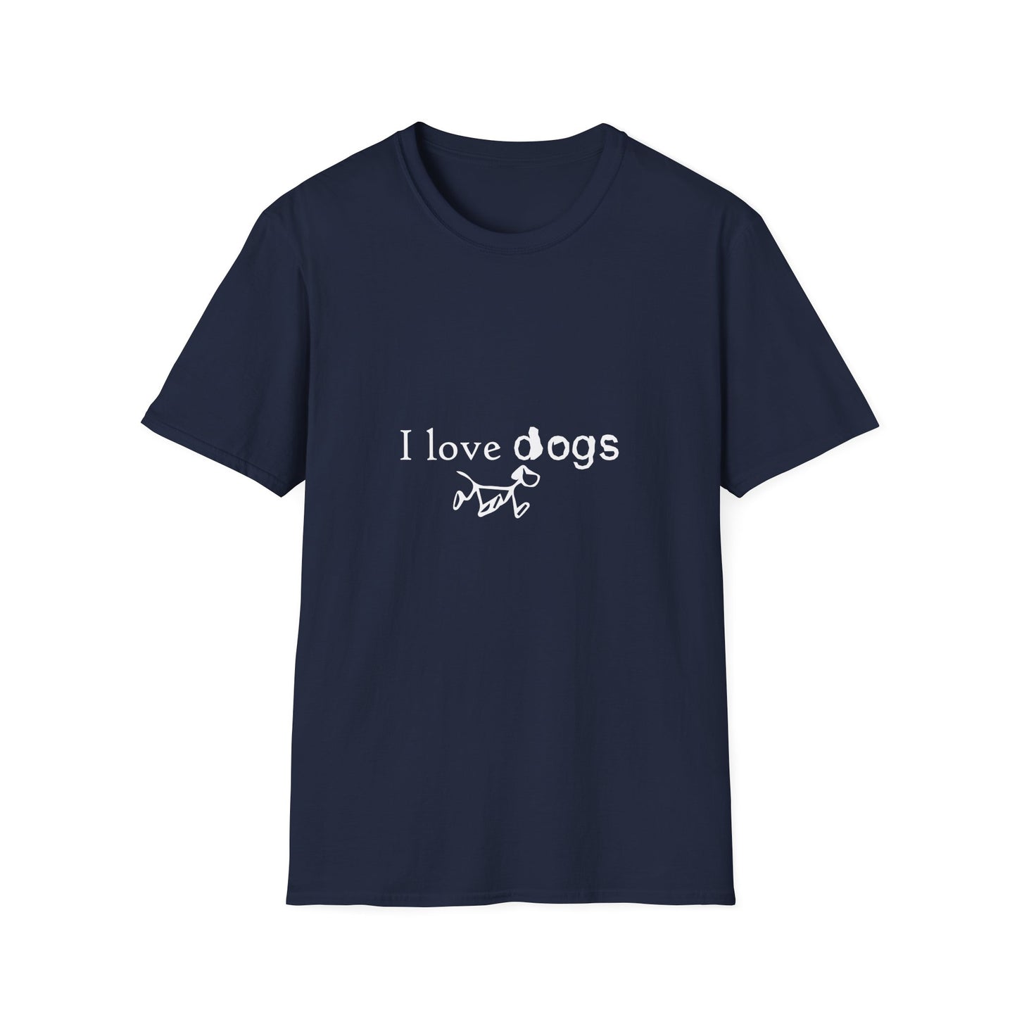 I Love Dogs T-Shirt – Cute Paw Print Graphic Tee for Dog Lovers