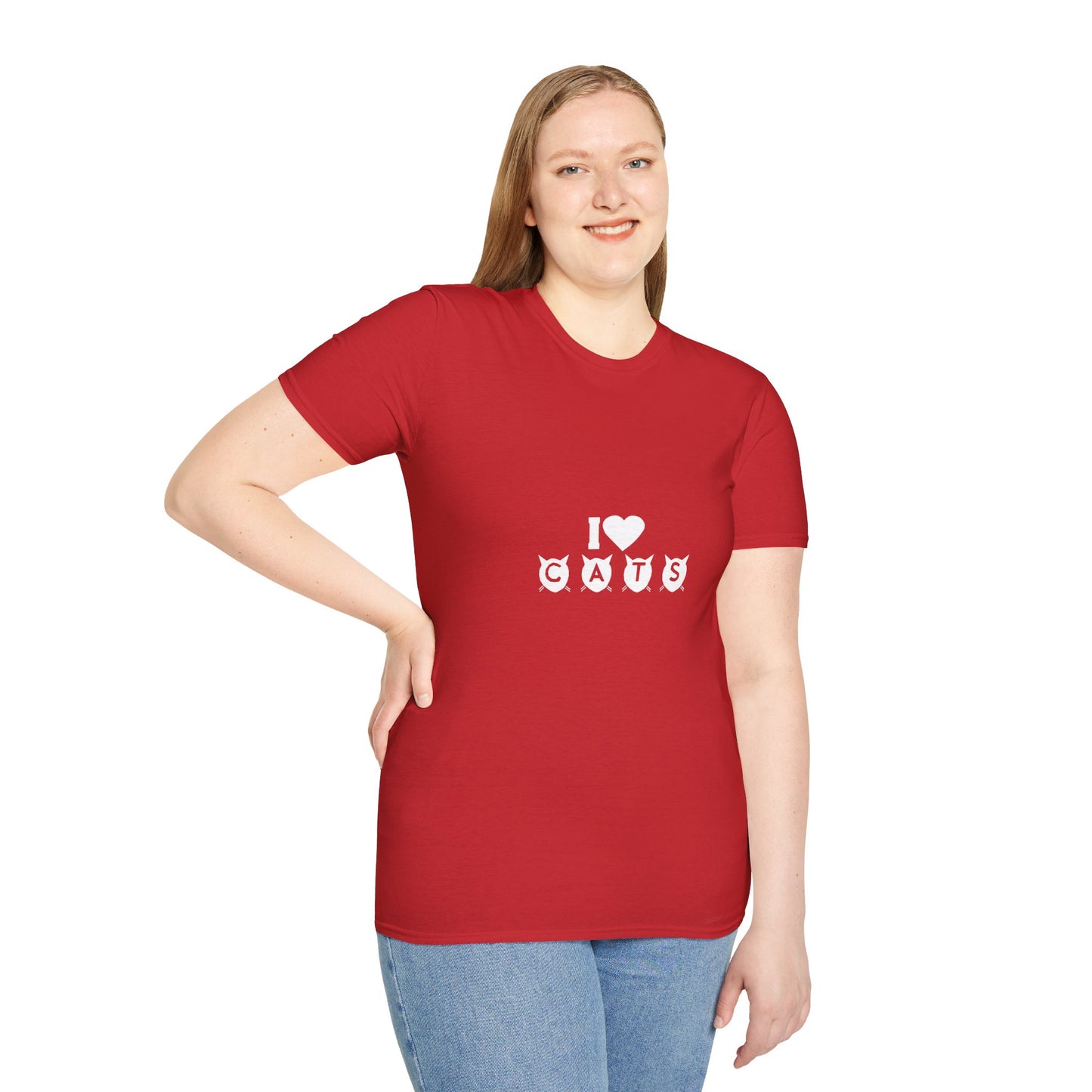 I  Cats T-Shirt – Cute Cat Silhouette Love Tee for Cat Lovers