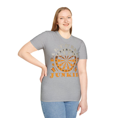 Dart & Beer Junkie T-Shirt — Retro Dartboard Pub Game Tee