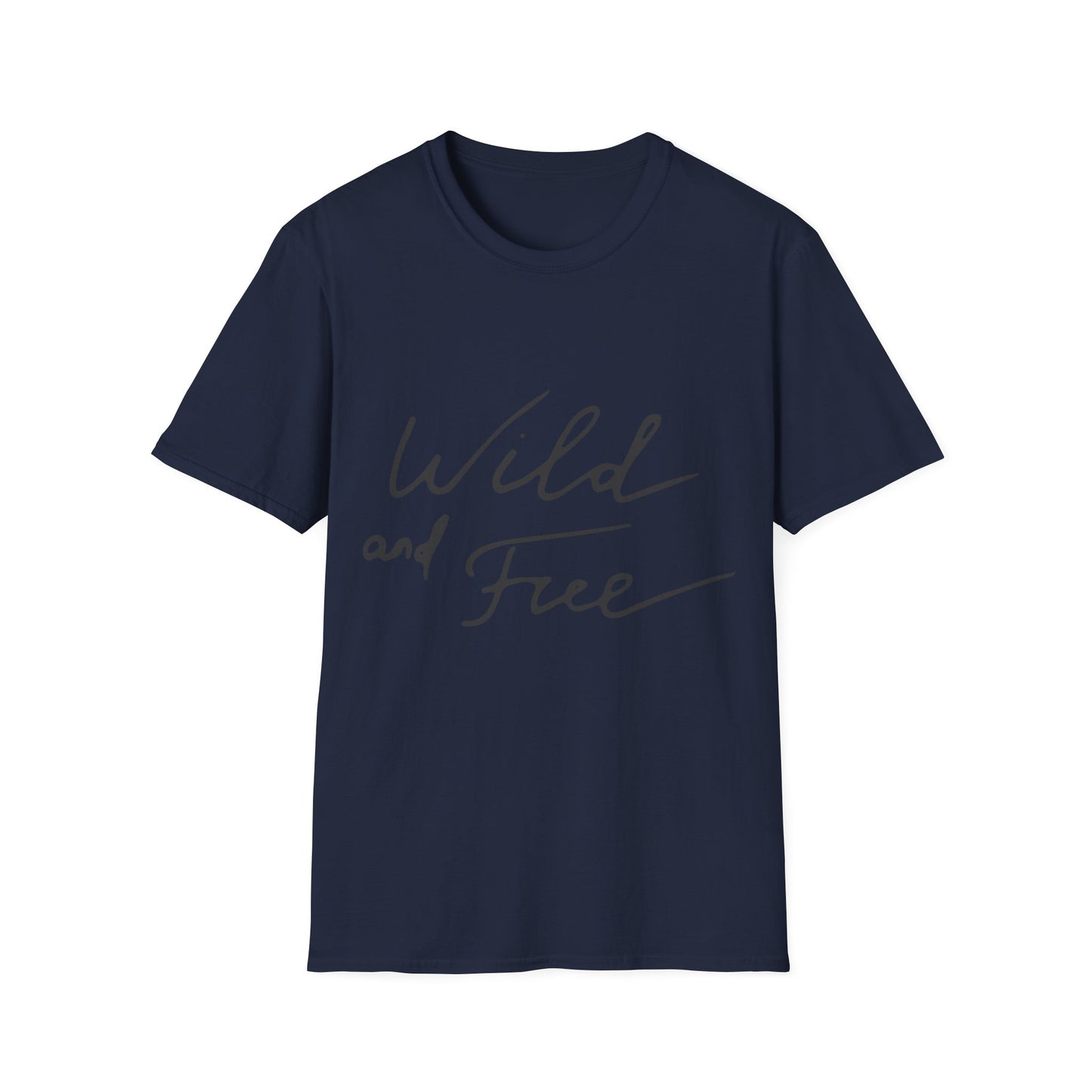Wild and Free T-Shirt — Casual Script Tee for Adventurous Spirits