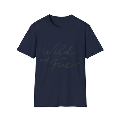 Wild and Free T-Shirt — Casual Script Tee for Adventurous Spirits