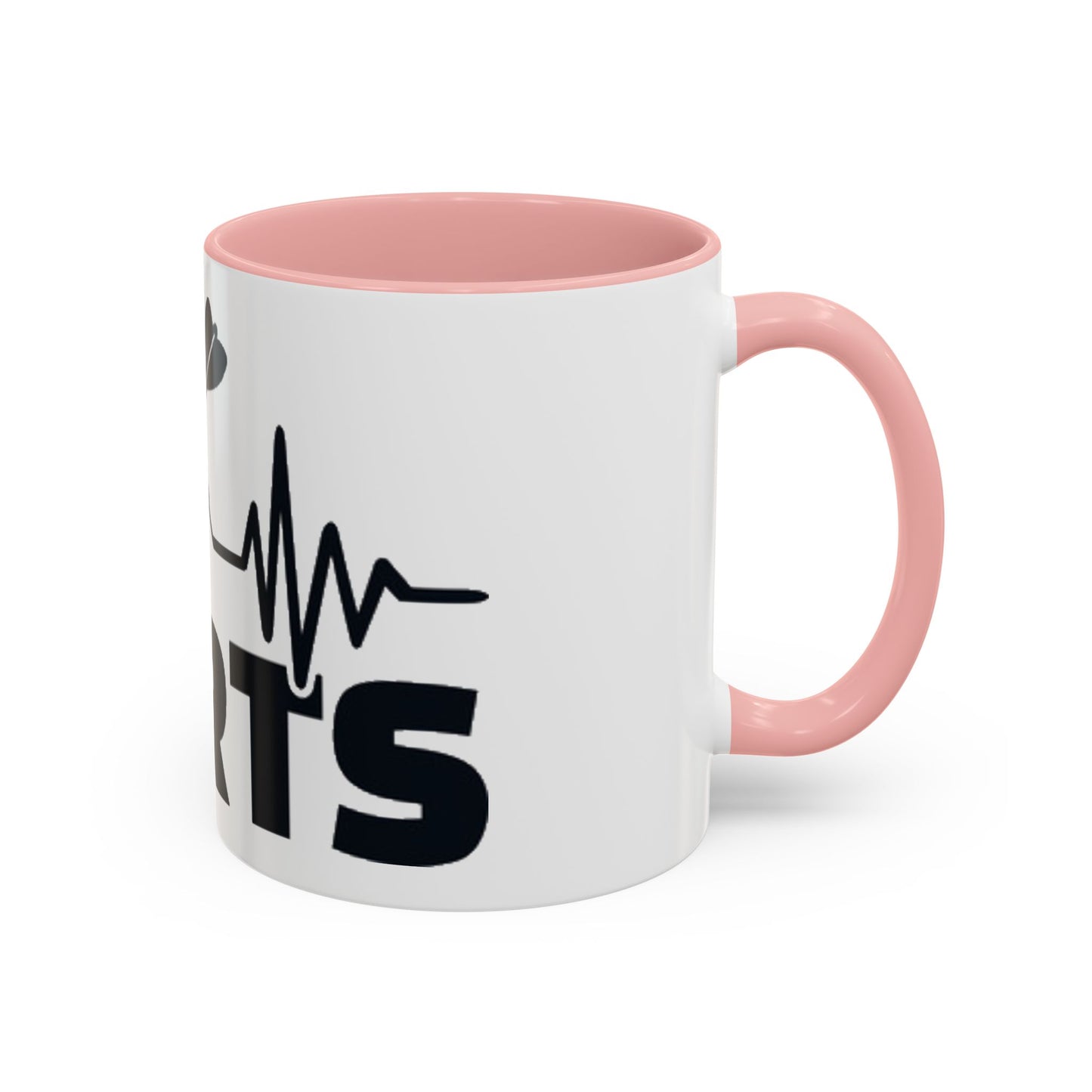 Darts Heartbeat Accent Coffee Mug — Darts Player Gift (310 ml)