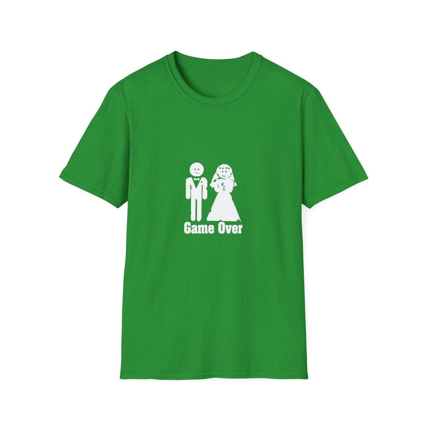 Game Over Wedding T‑Shirt — Funny Bride & Groom Engagement Shirt