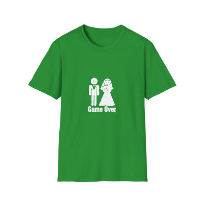 Game Over Wedding T‑Shirt — Funny Bride & Groom Engagement Shirt