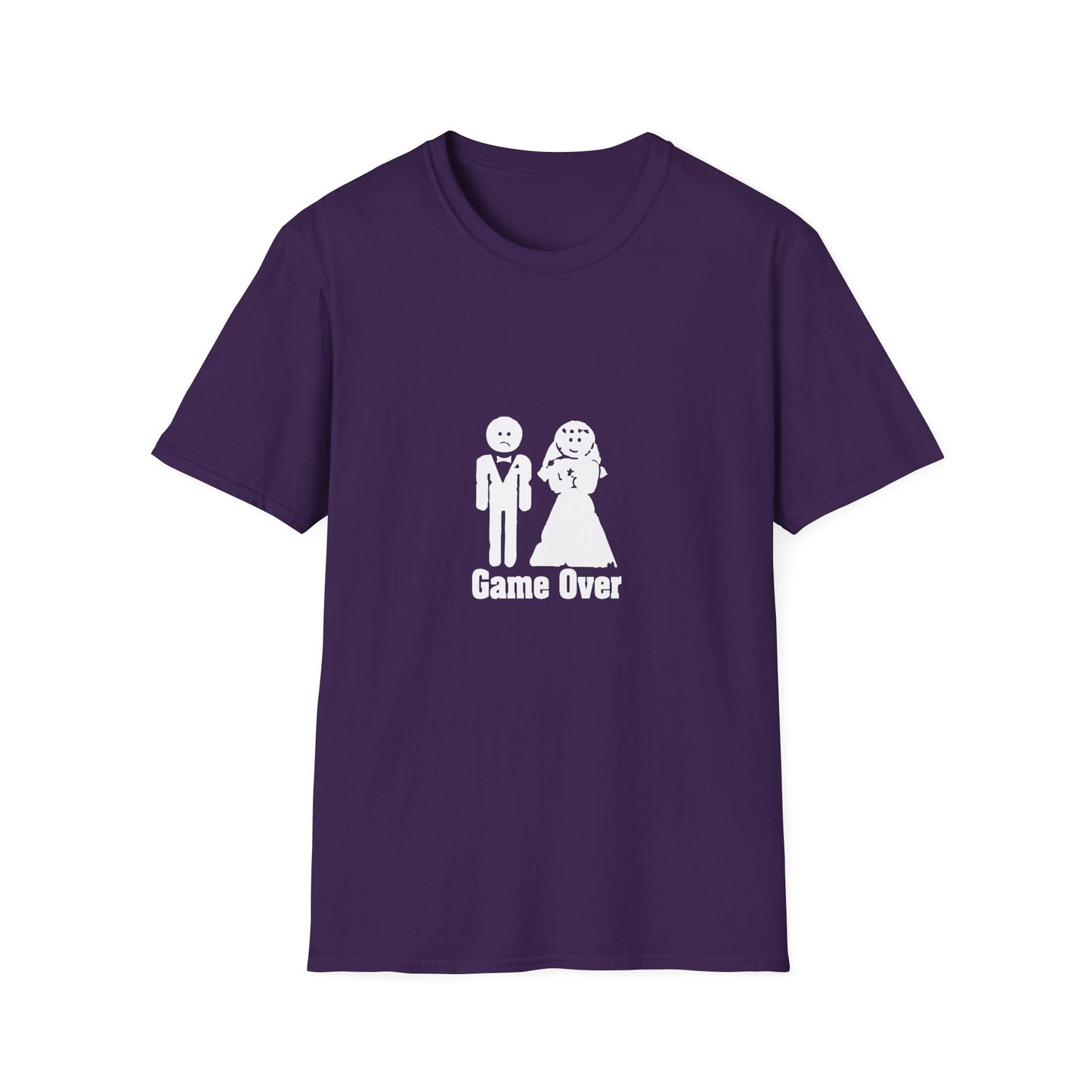 Game Over Wedding T‑Shirt — Funny Bride & Groom Engagement Shirt