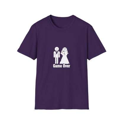 Game Over Wedding T‑Shirt — Funny Bride & Groom Engagement Shirt