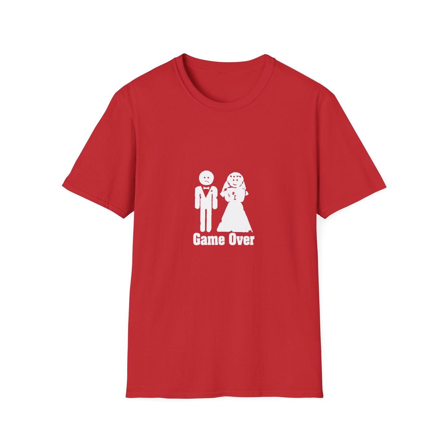 Game Over Wedding T‑Shirt — Funny Bride & Groom Engagement Shirt