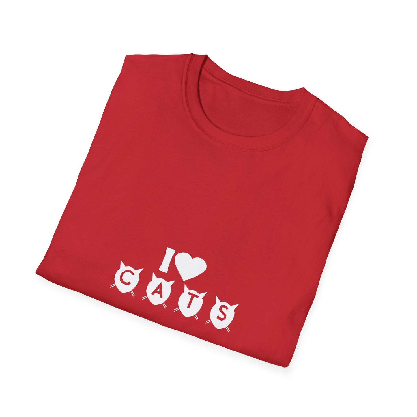 I  Cats T-Shirt – Cute Cat Silhouette Love Tee for Cat Lovers