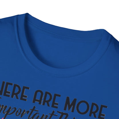 Darts T-Shirt — "There Are More Important Things Than Darts But What?"